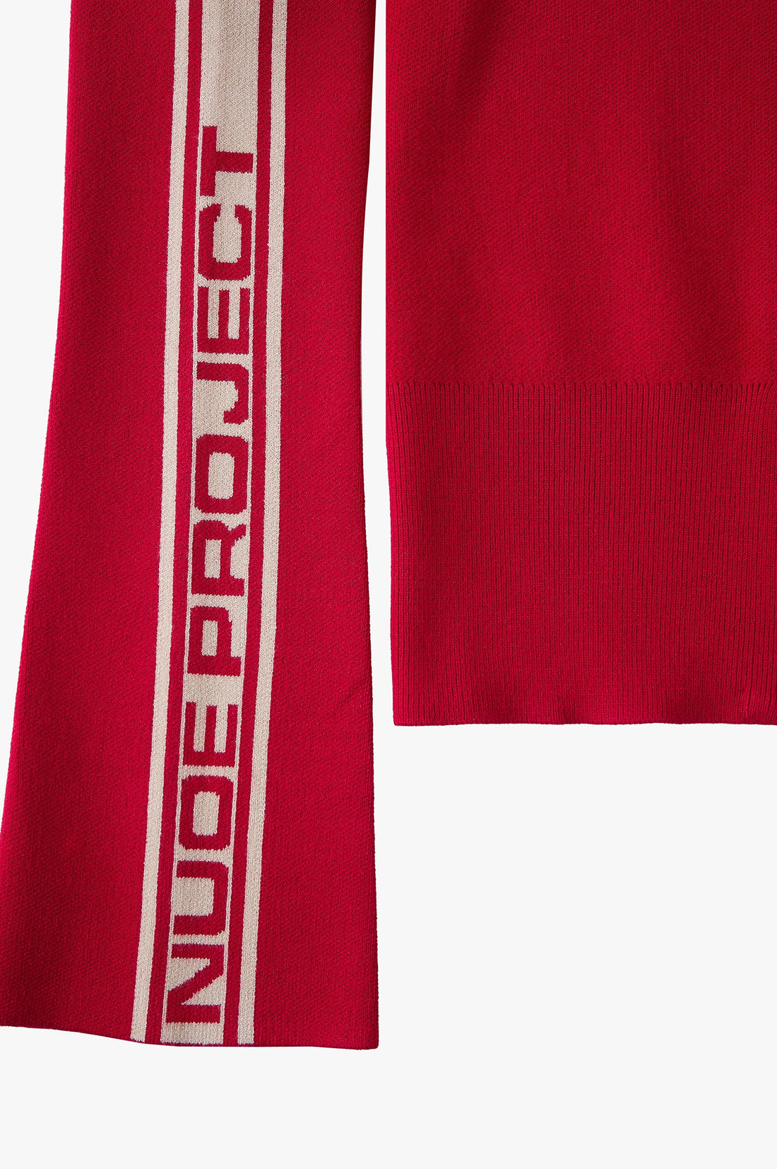 Katana Zip-Up Knit Cardigan Red
