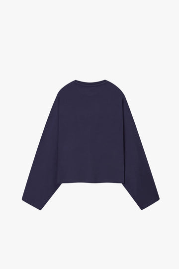 Macro Long-Sleeve T-Shirt Navy