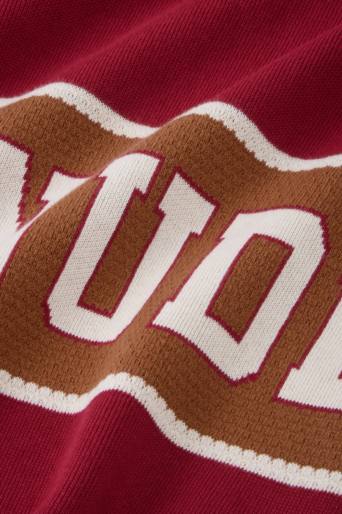 Big-Striped Knit Sweater Red