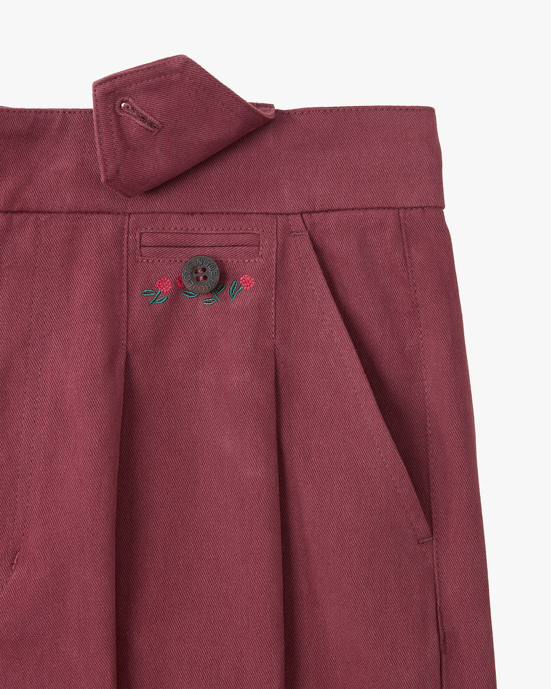 Vinyl Chino Pants Burgundy