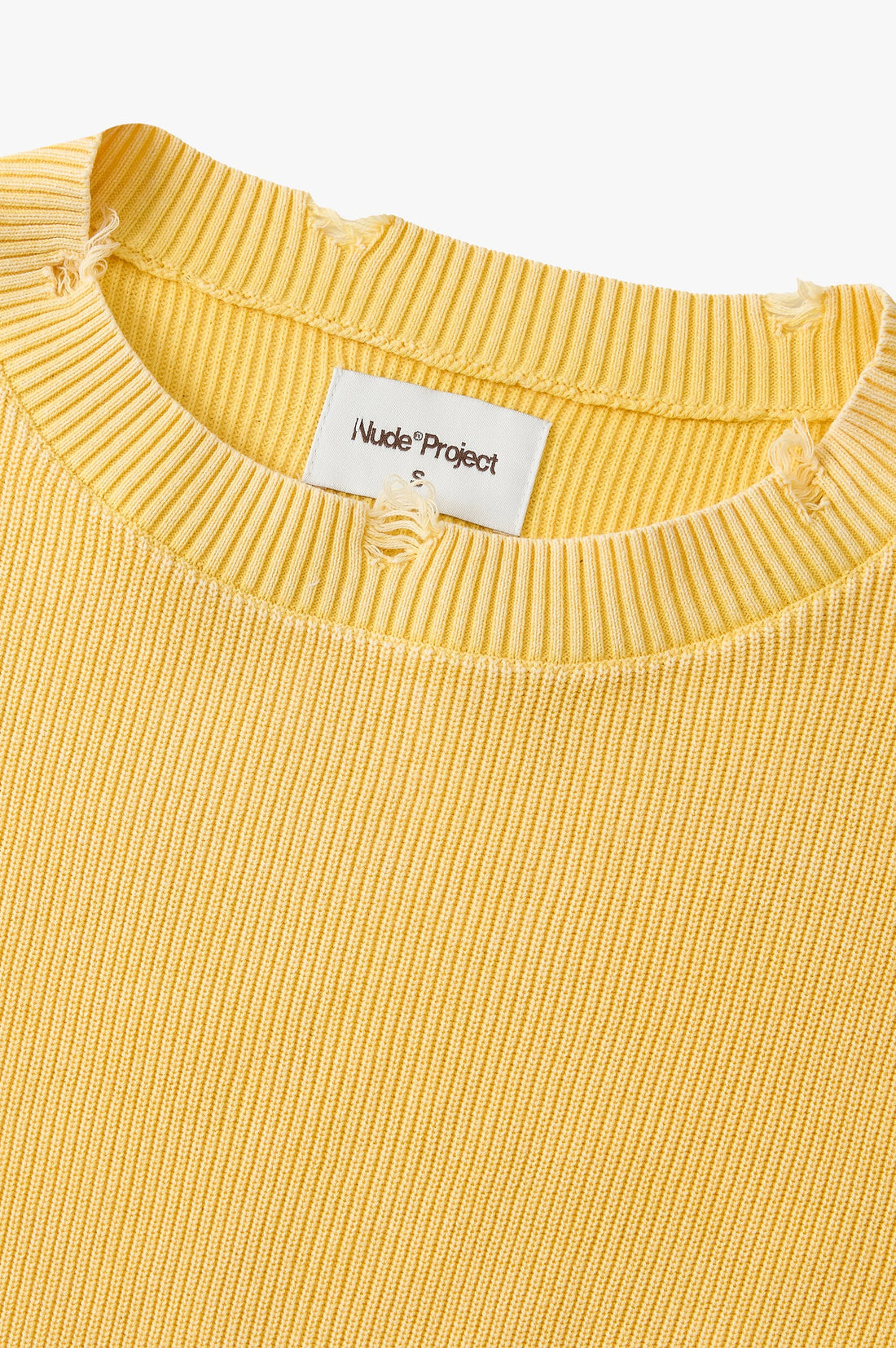 Perfect Cropped Knit Sweater Yellow