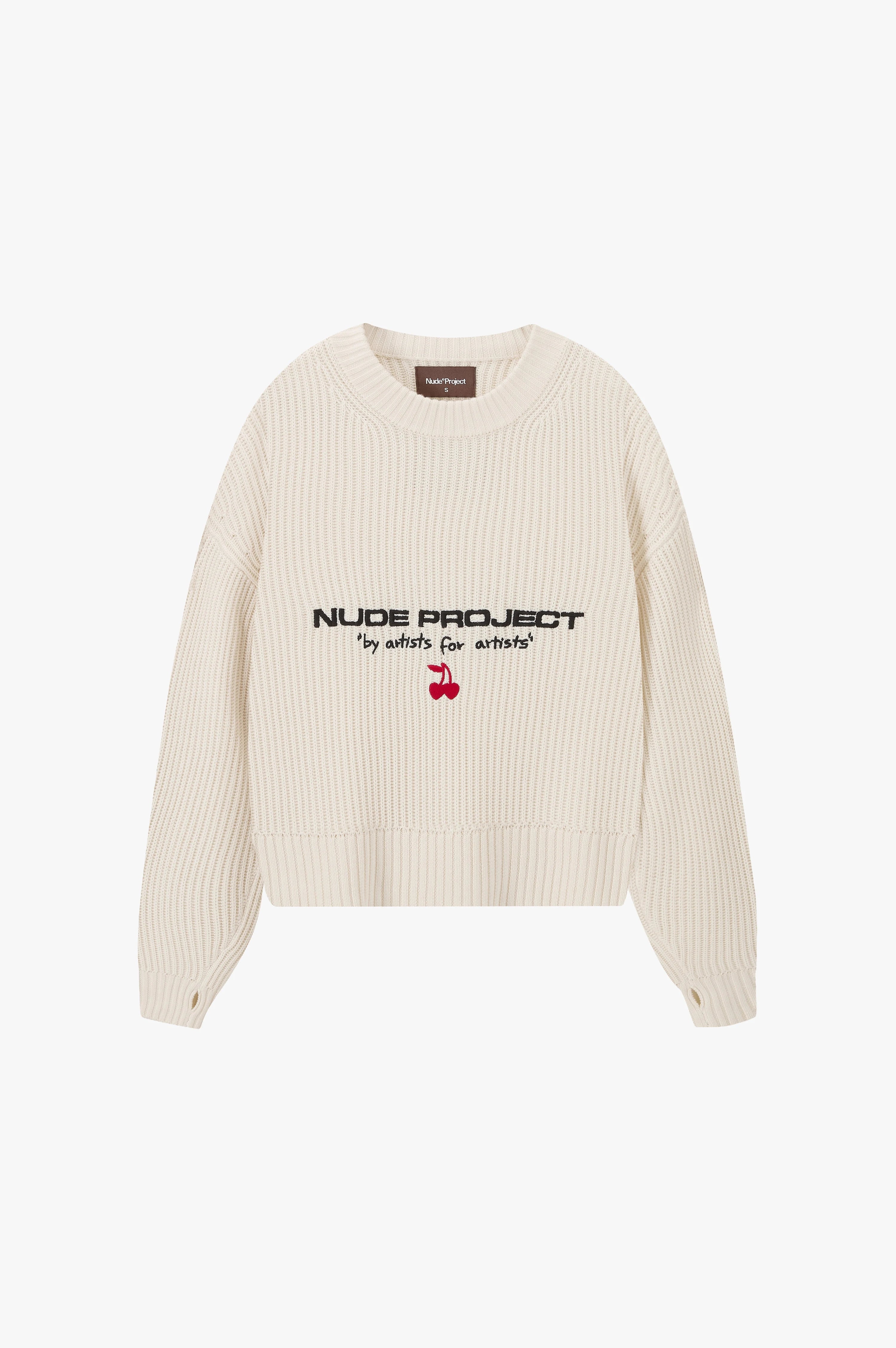 Wavy Knit Sweater Ivory – Nude Project Wavy Knit Sweater Ivory – Nude Project