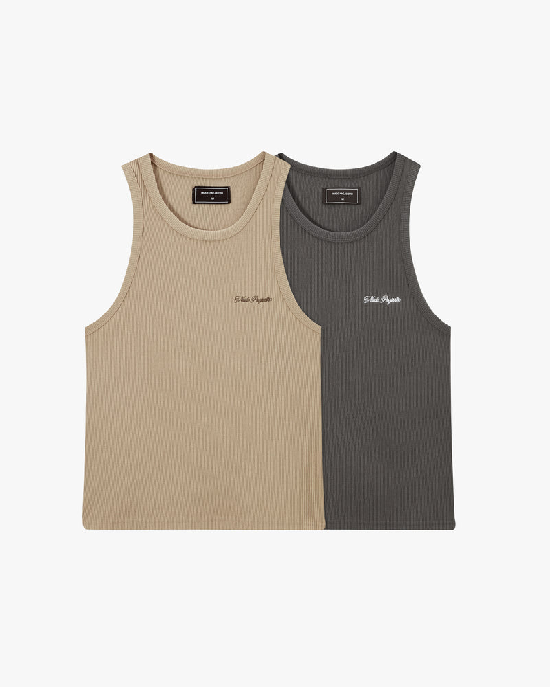 Tank Top Ss24 Beige/Ash