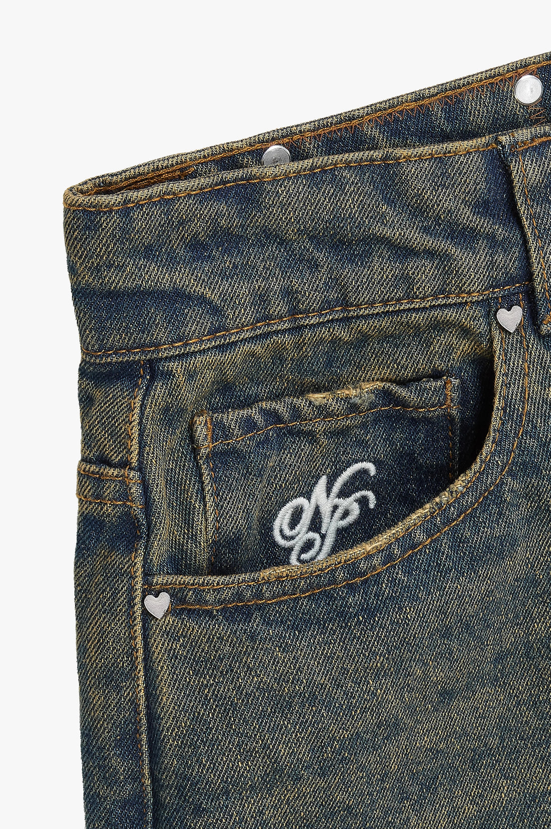 Basic Straight Jeans Dirty Wash