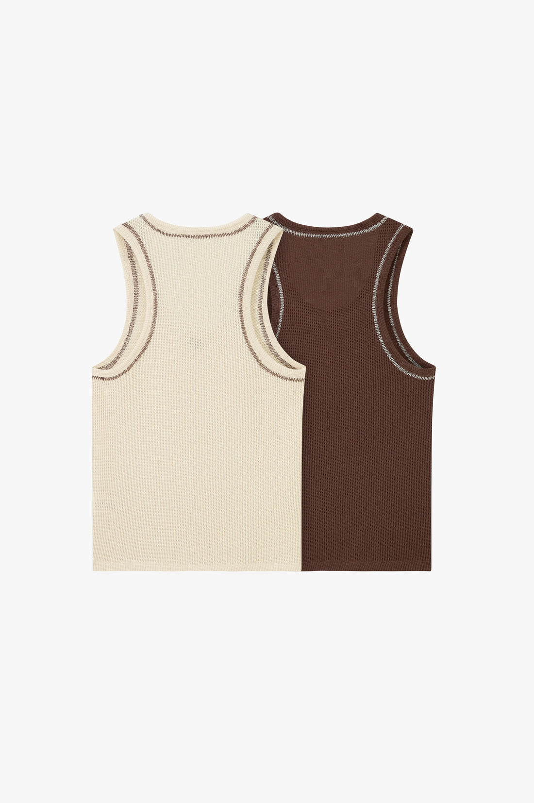 Contrast Stitch Tank Top 2xPack