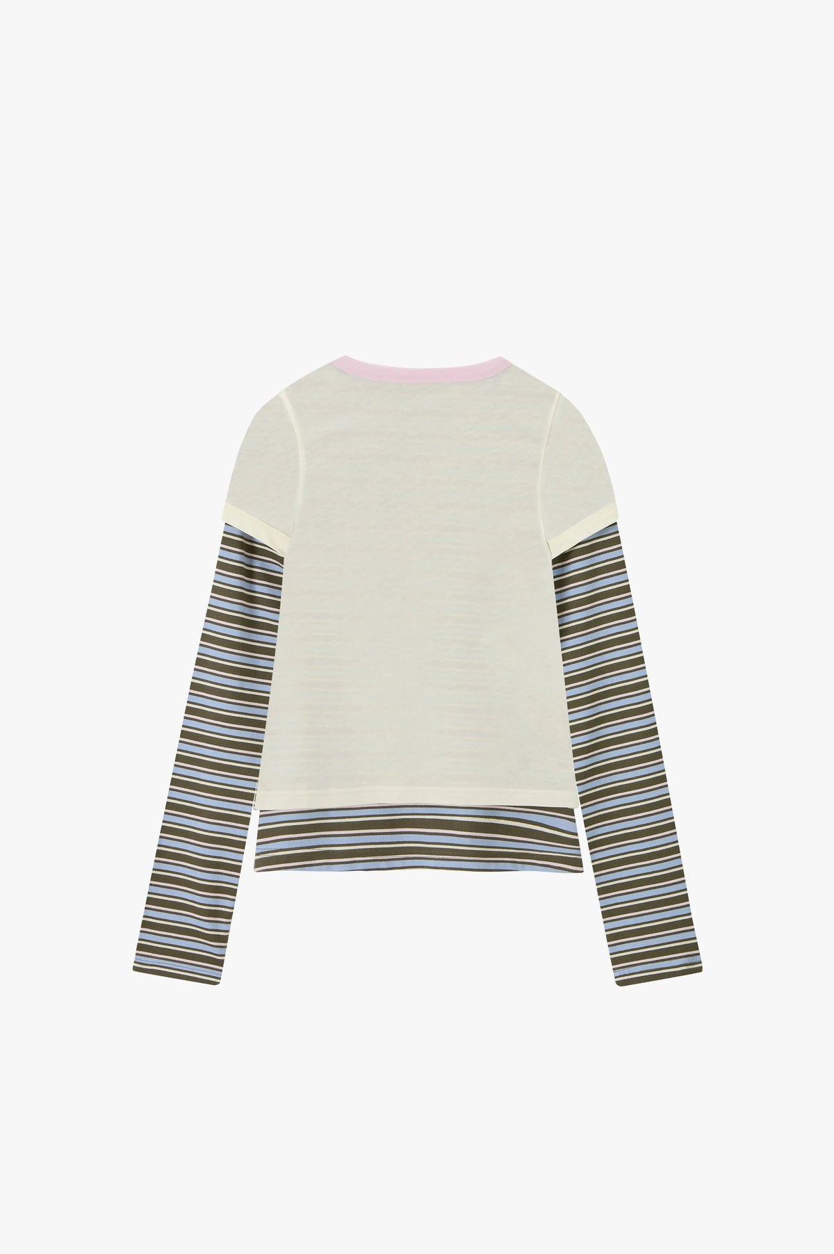 Striped Double Layer Long-Sleeve Tee