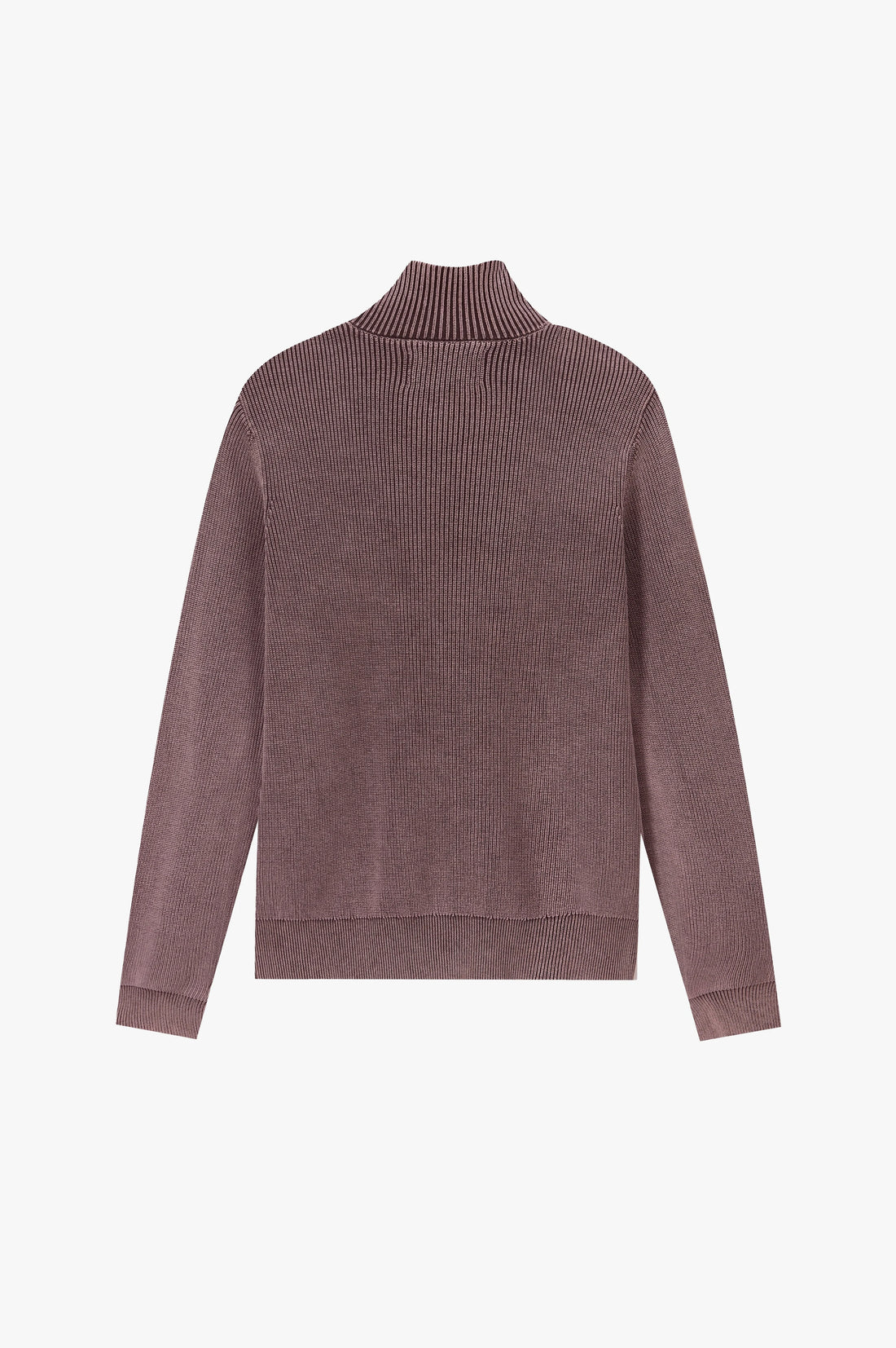 Shady Knit Zip-Up Cardigan Brown