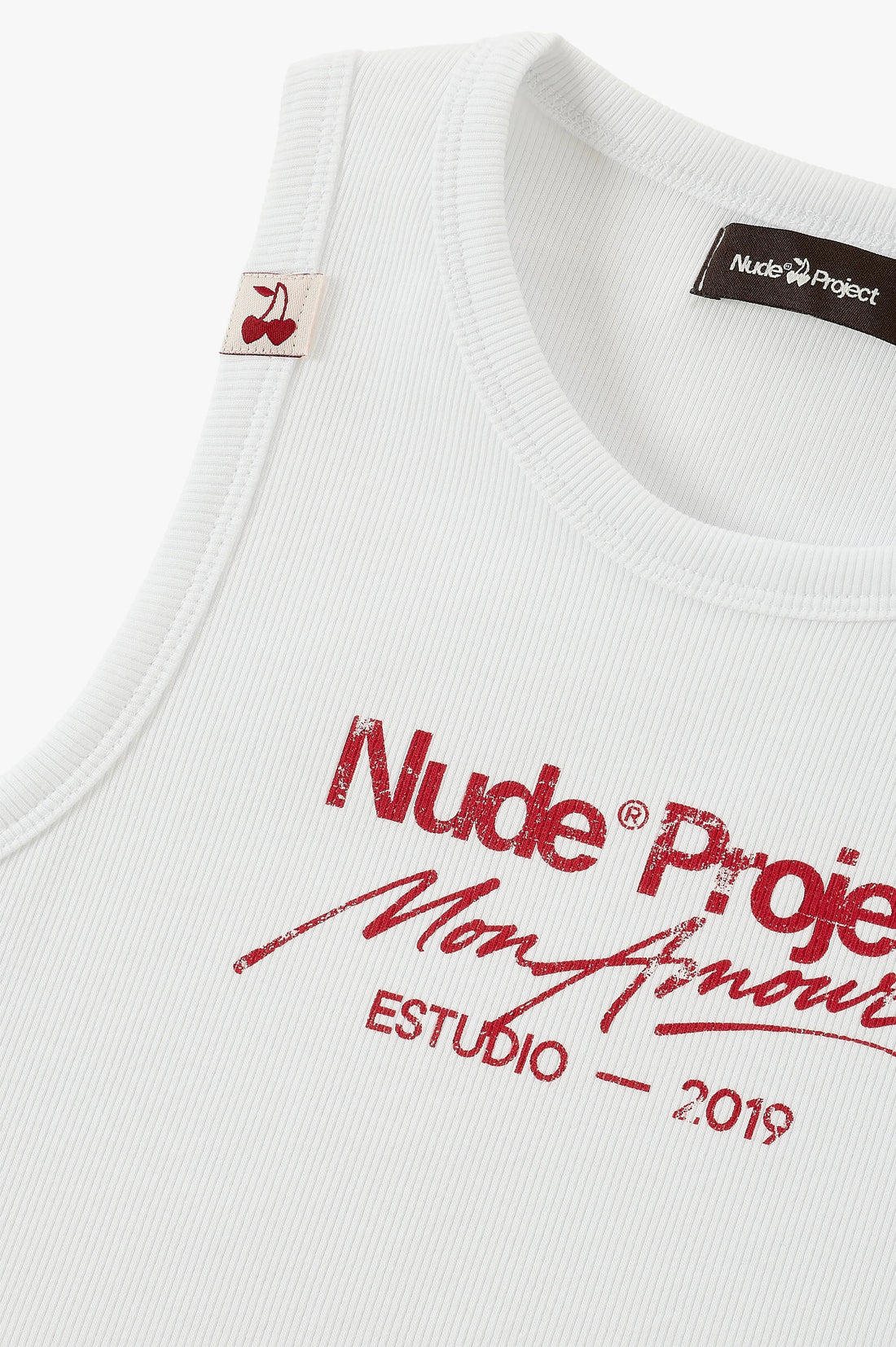 Mon Amour Tank Top White