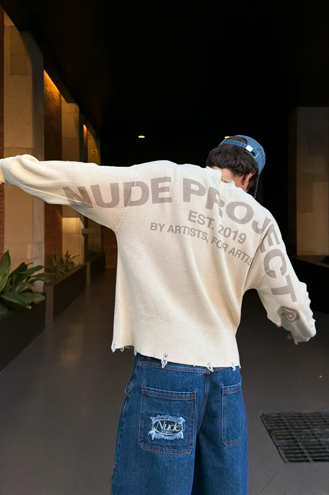 Perfect Cropped Knit Sweater Beige
