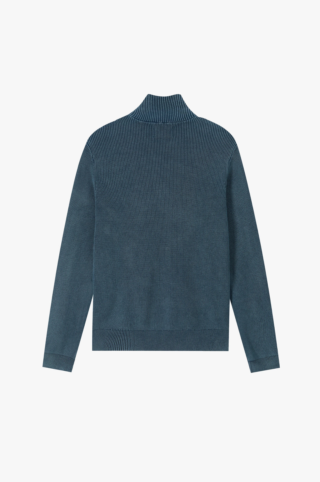 Shady Knit Zip-Up Cardigan Petrol Blue