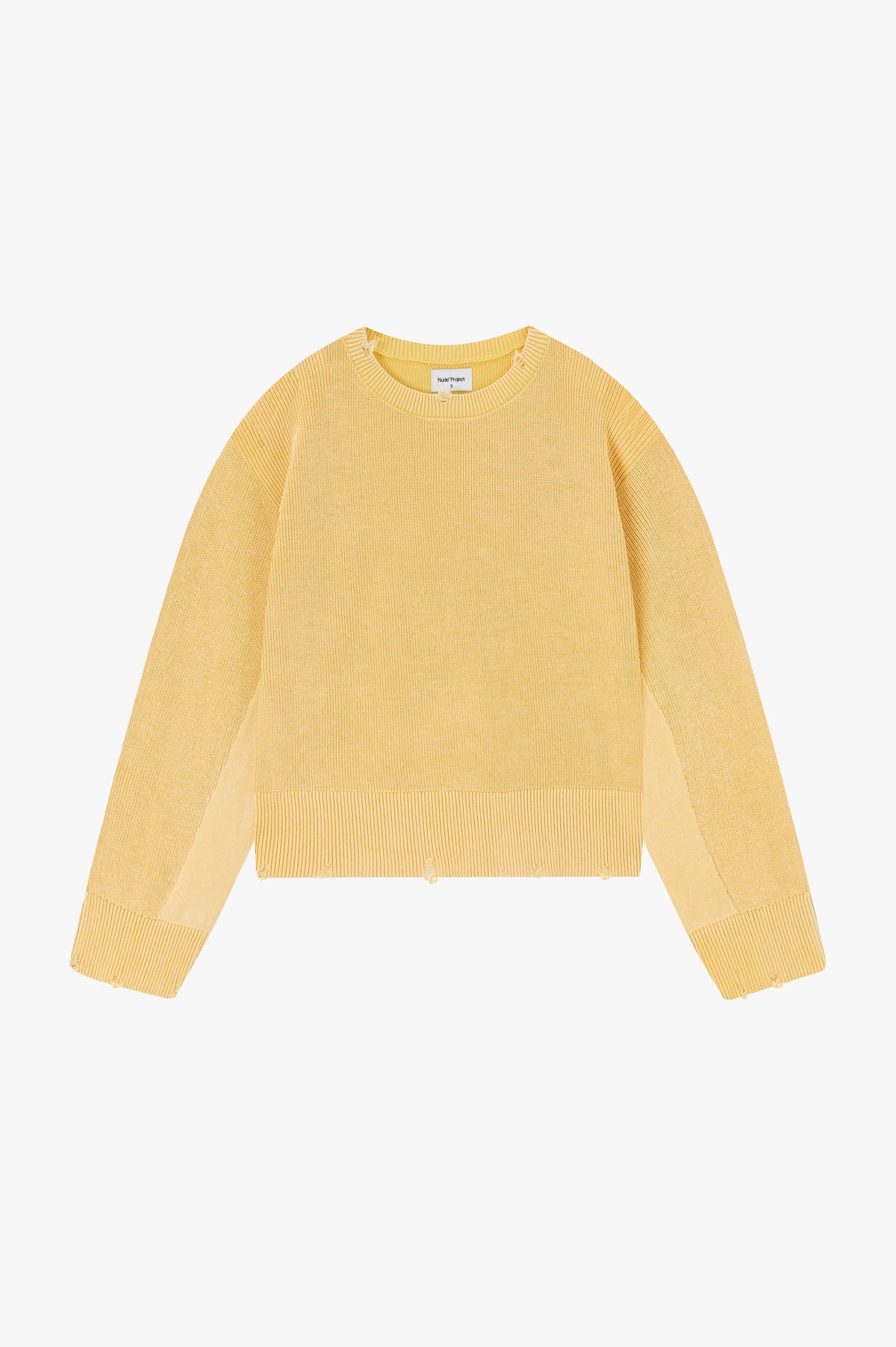 Perfect Cropped Knit Sweater Yellow