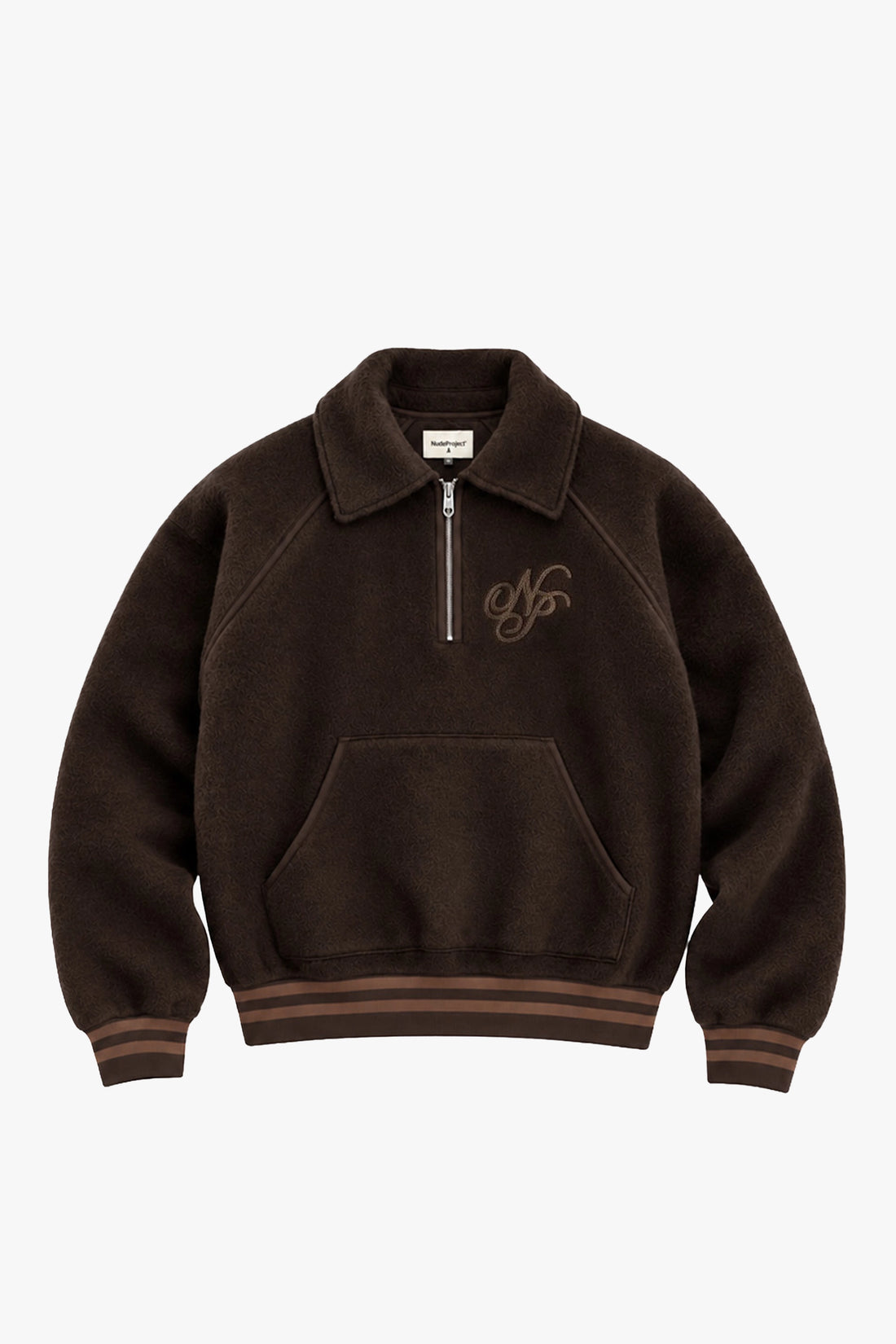 Teddy Quarter-Zip Brown