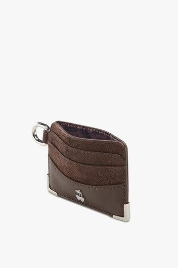 Suede Cardholder Brown