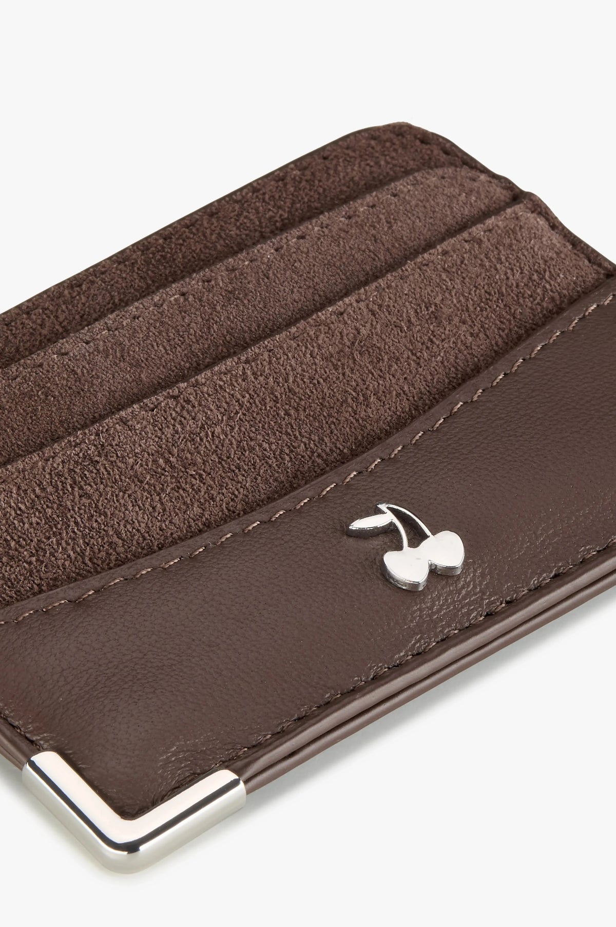 Suede Cardholder Brown