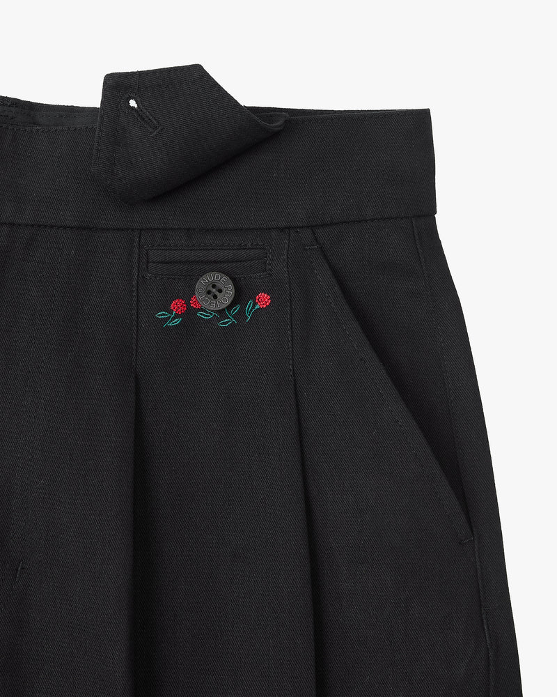 Vinyl Chino Pants Black