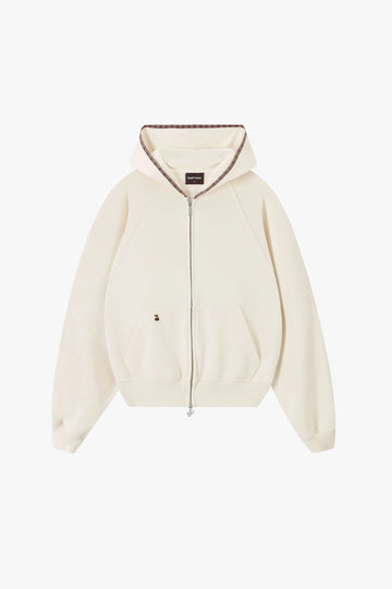 Bone Zip-Up Hoodie