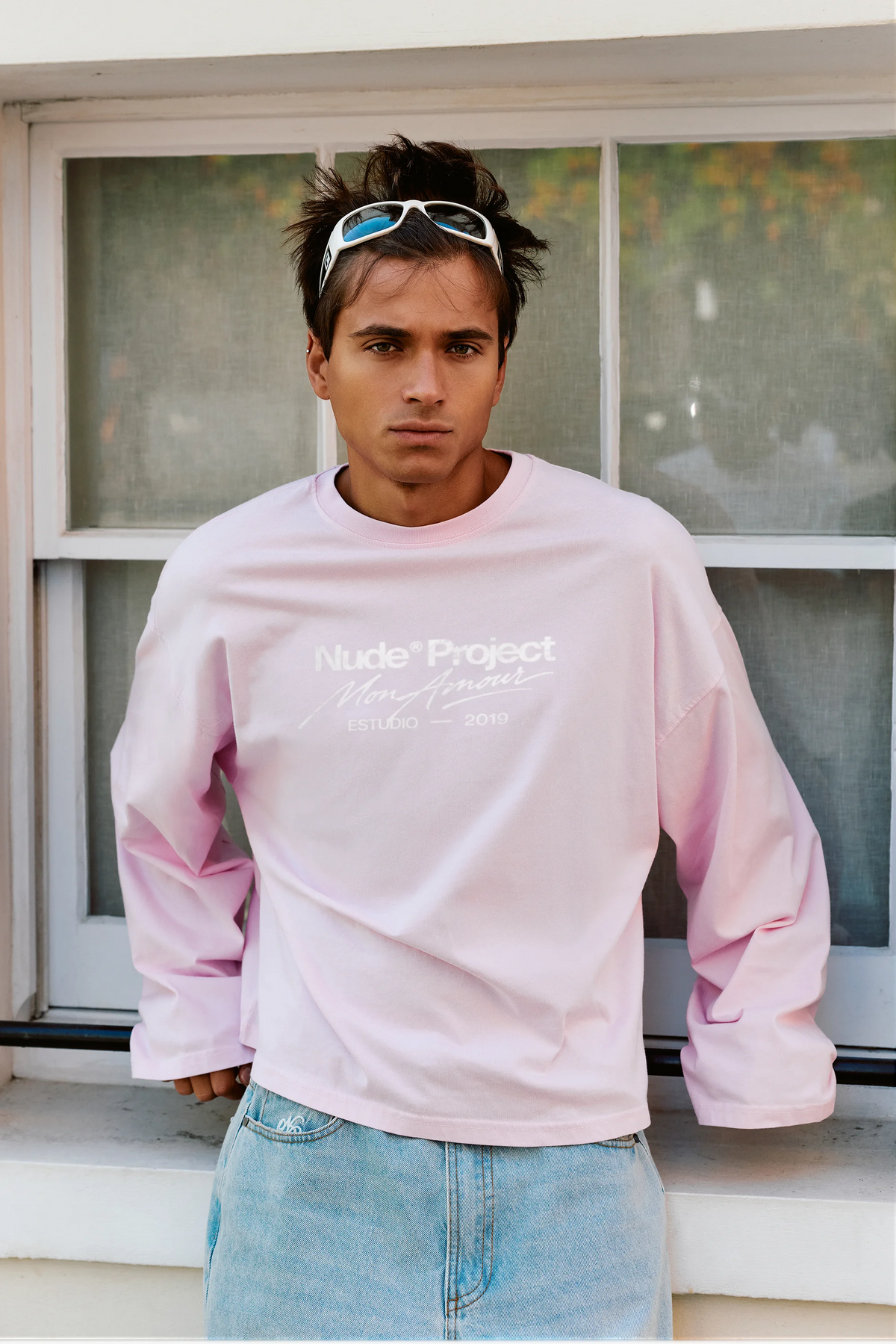 Mon Amour Long-Sleeve Tee Pink