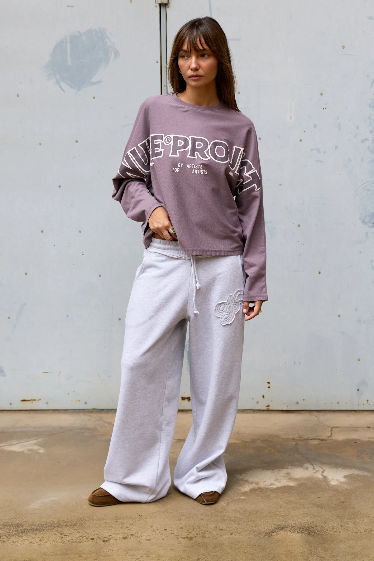 Macro Long-Sleeve Tee Lilac