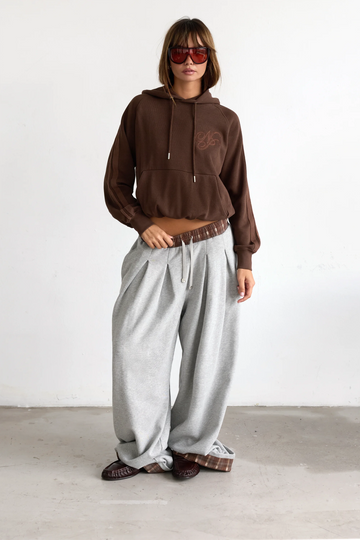 Script Hoodie Brown