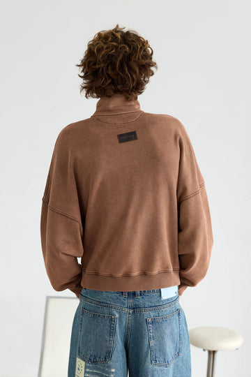 Daegu Quarter-Zip Brown