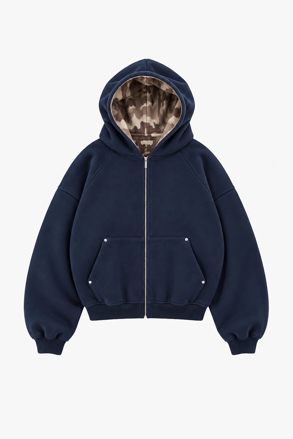 Beast Zip-Up Hoodie Navy