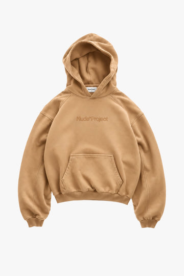 Box Logo Hoodie Beige