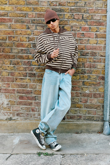 Clyde Zip-Up Hoodie Brown