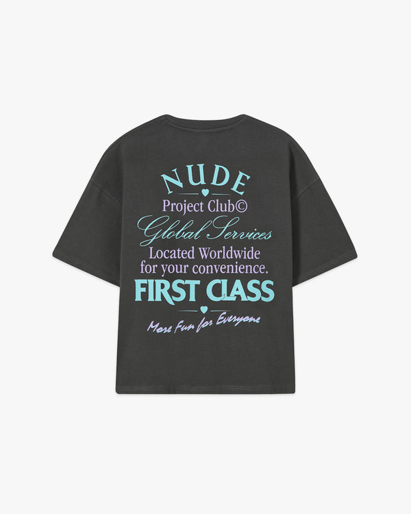 FIRST CLASS CROPPED TEE ASH