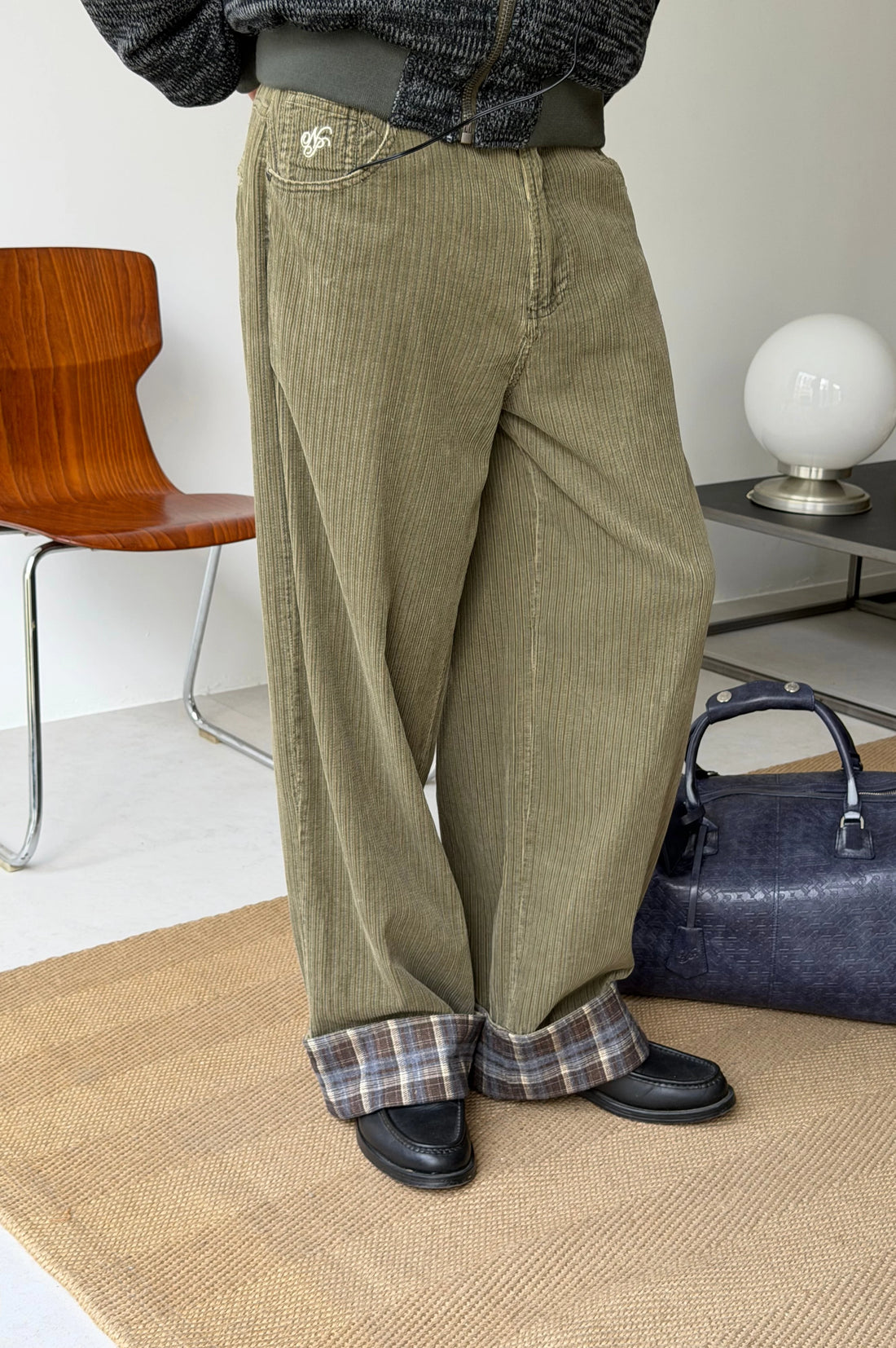 Director Corduroy Pants Green