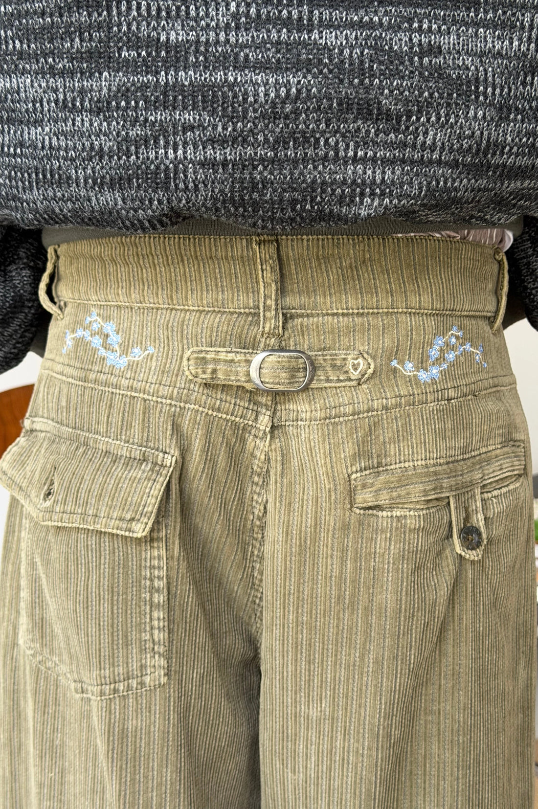 Director Corduroy Pants Green
