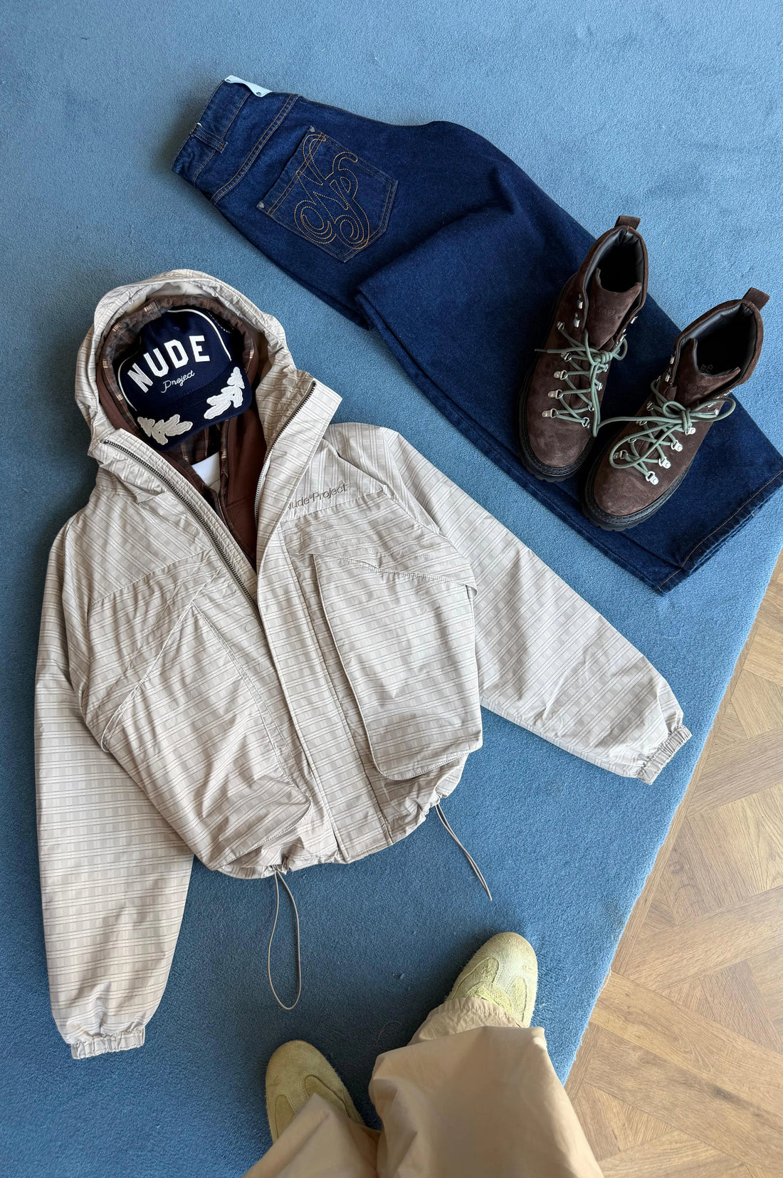 Checked Windbreaker Jacket