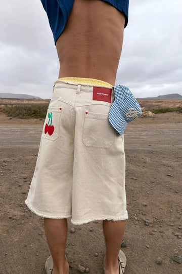 Cherry Crew Raw Denim Jorts