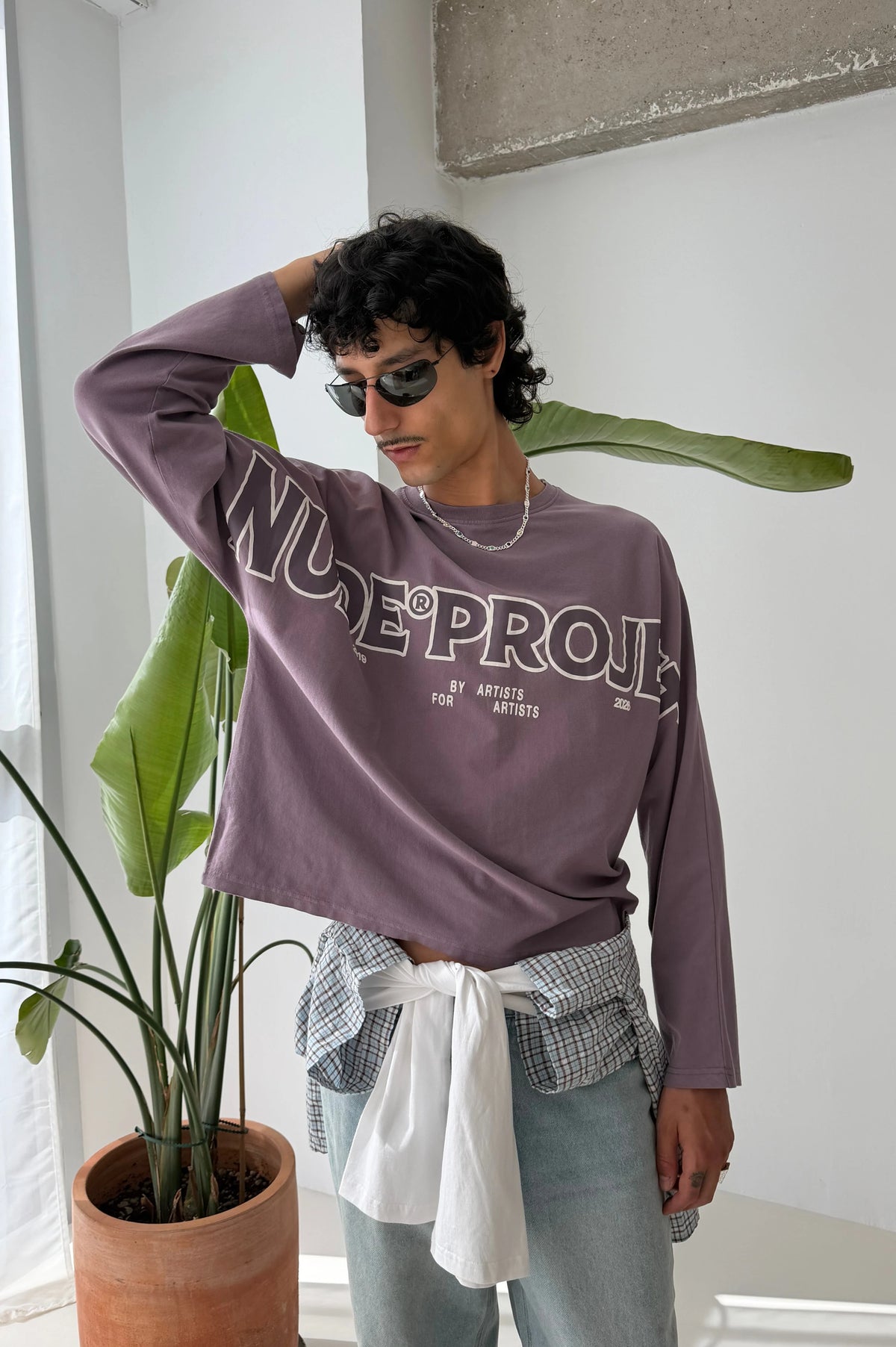 Macro Long-Sleeve Tee Lilac