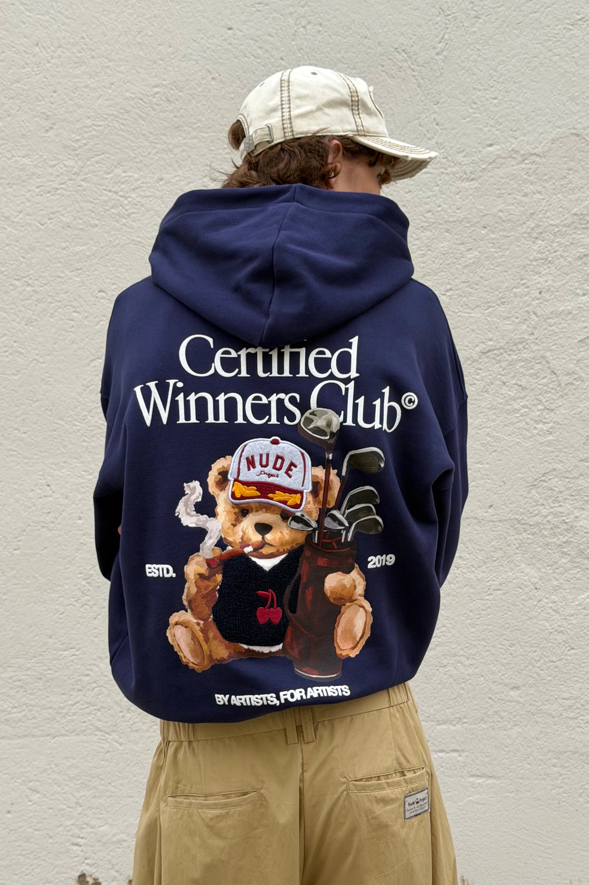 Winner Hoodie Grey Navy