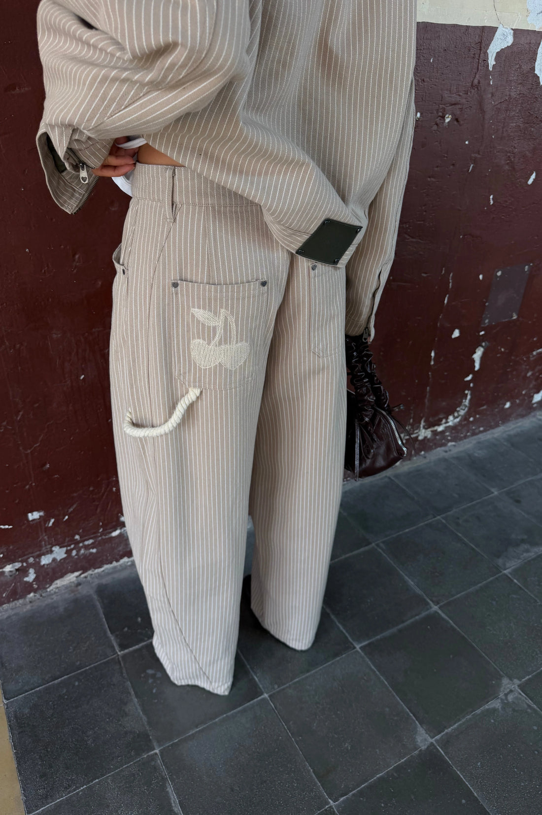 Worker Carpenter Pants Beige