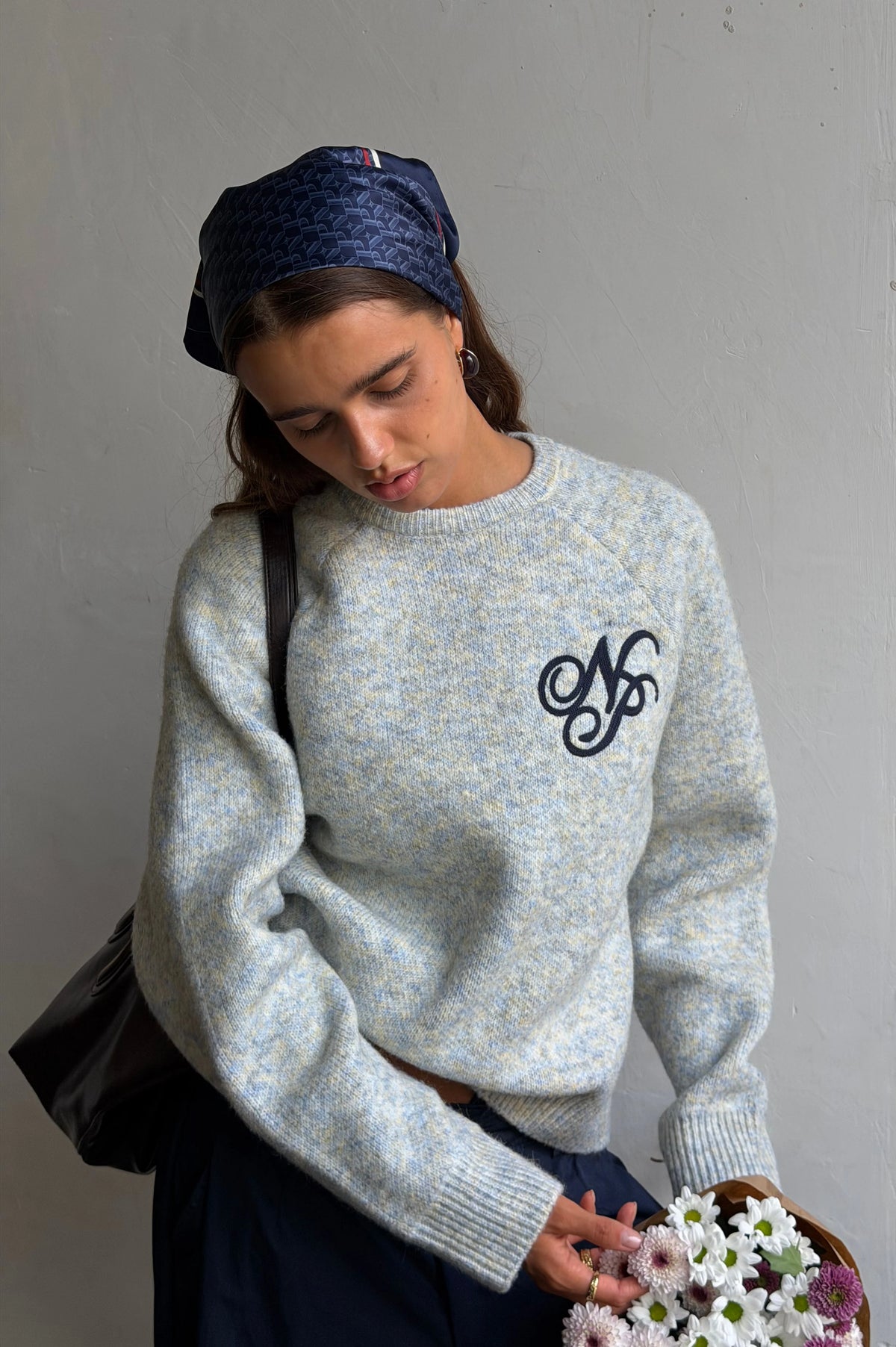Le Marais Knit Sweater Grey Melange