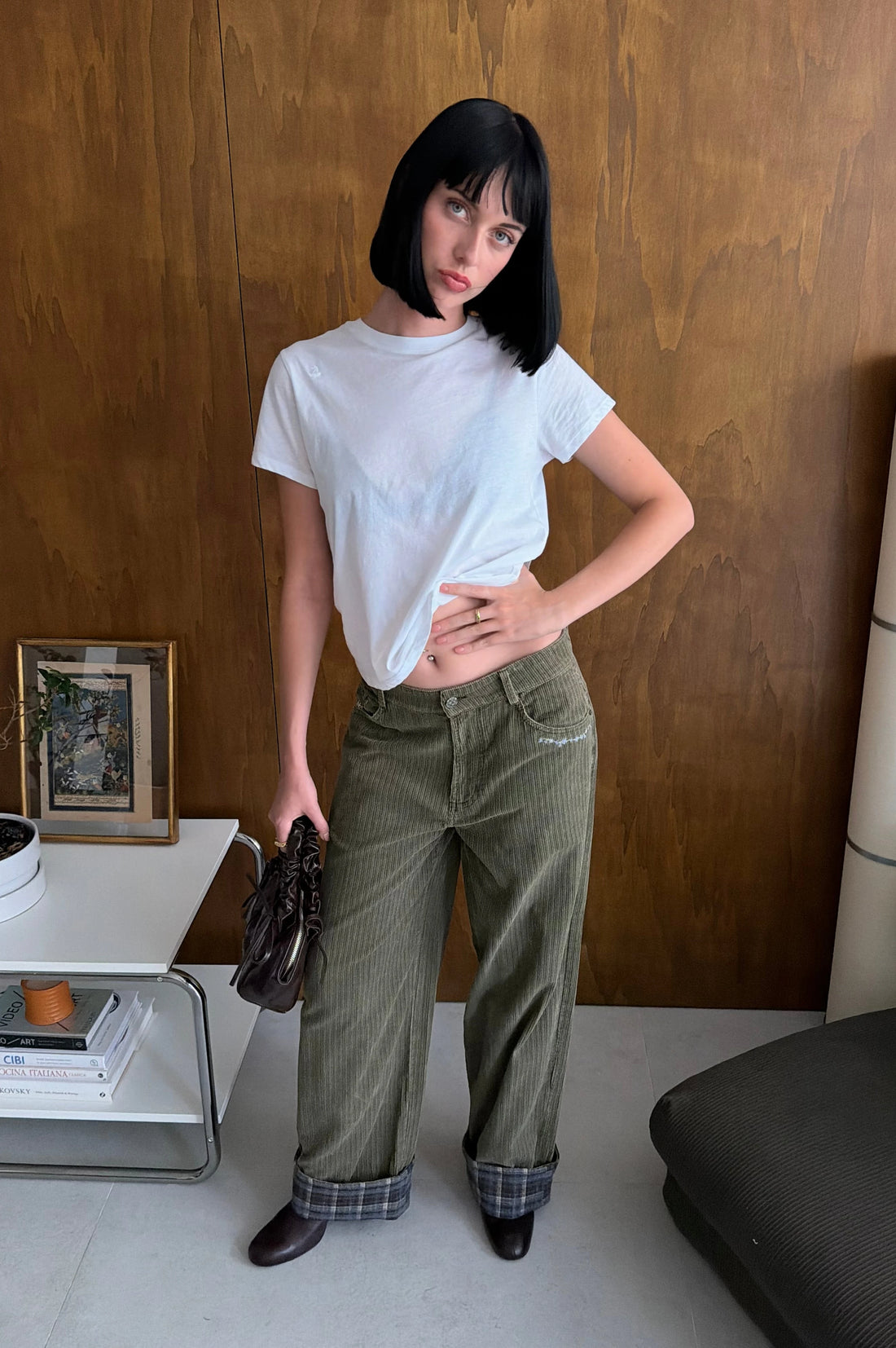 Director Corduroy Pants Green