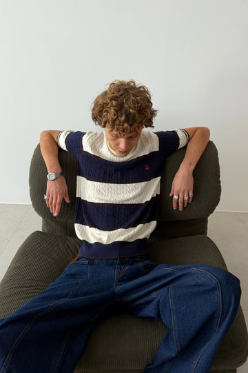 Costa Knit Tee Blue