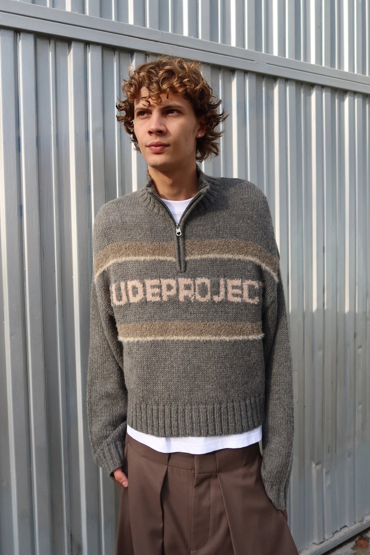 Soho Quarter-Zip Knit Sweater