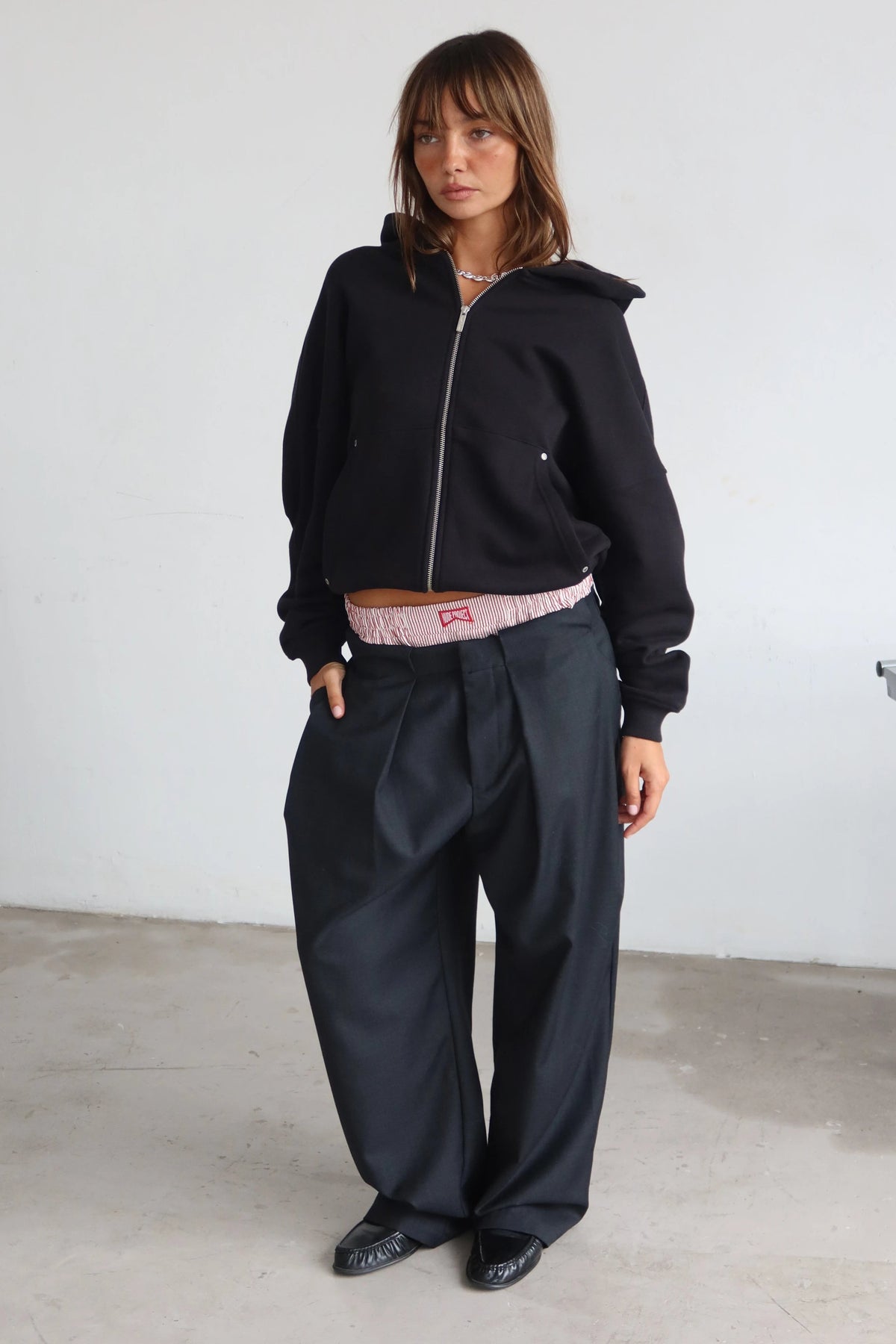 Beast Zip-Up Hoodie Black