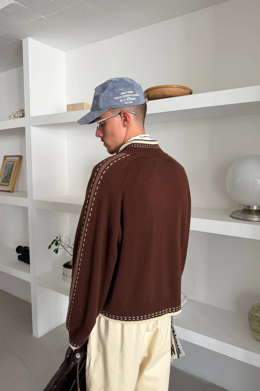Work Trip Zip-Up Knit Cardigan