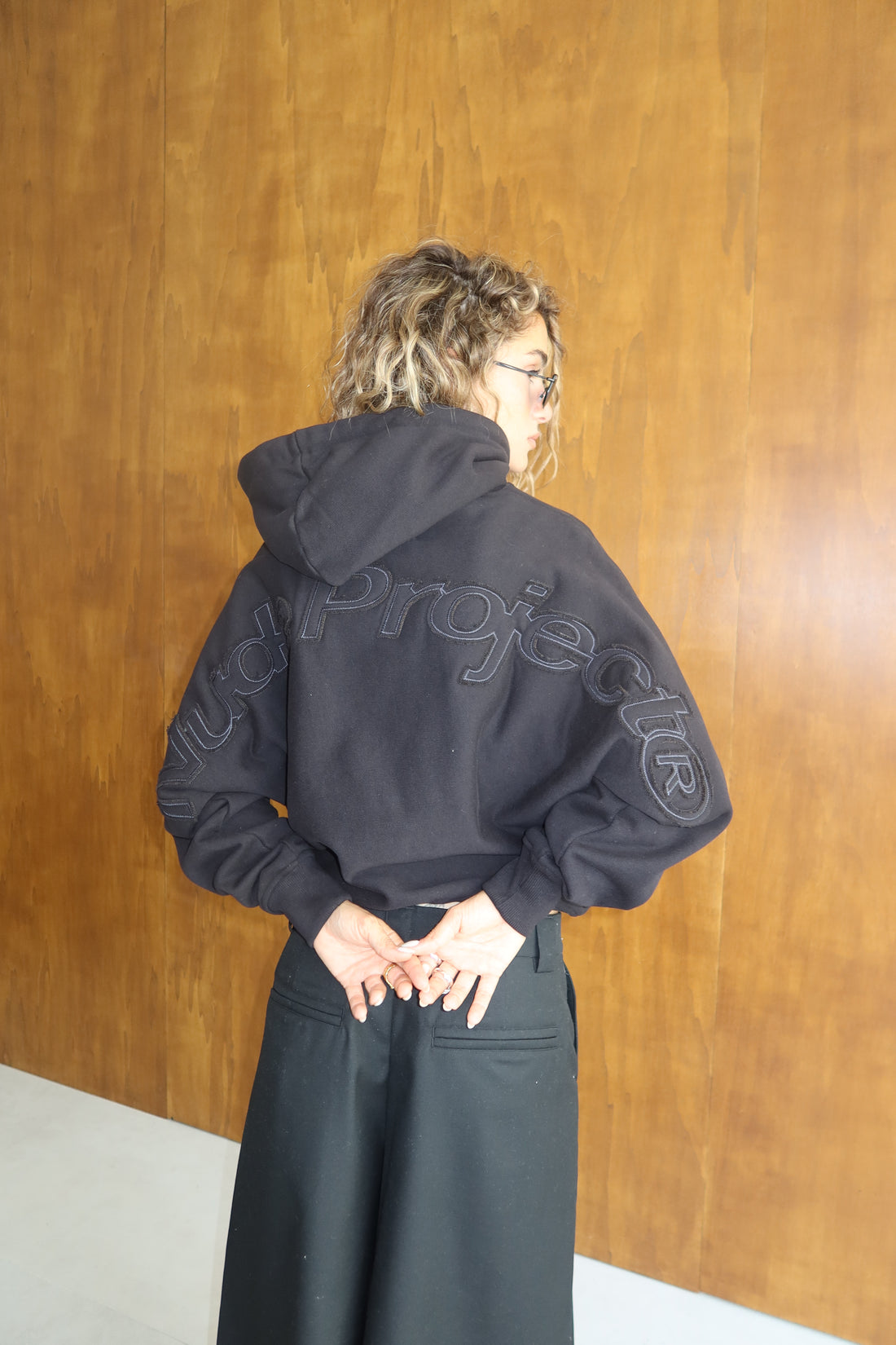 Marble Hoodie Black