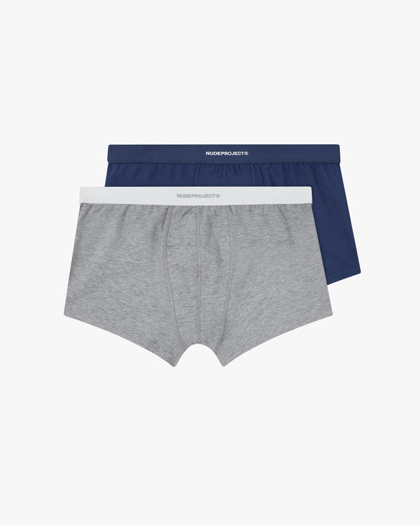 JAKE BRIEF DOUBLE PACK - GREY/NAVY