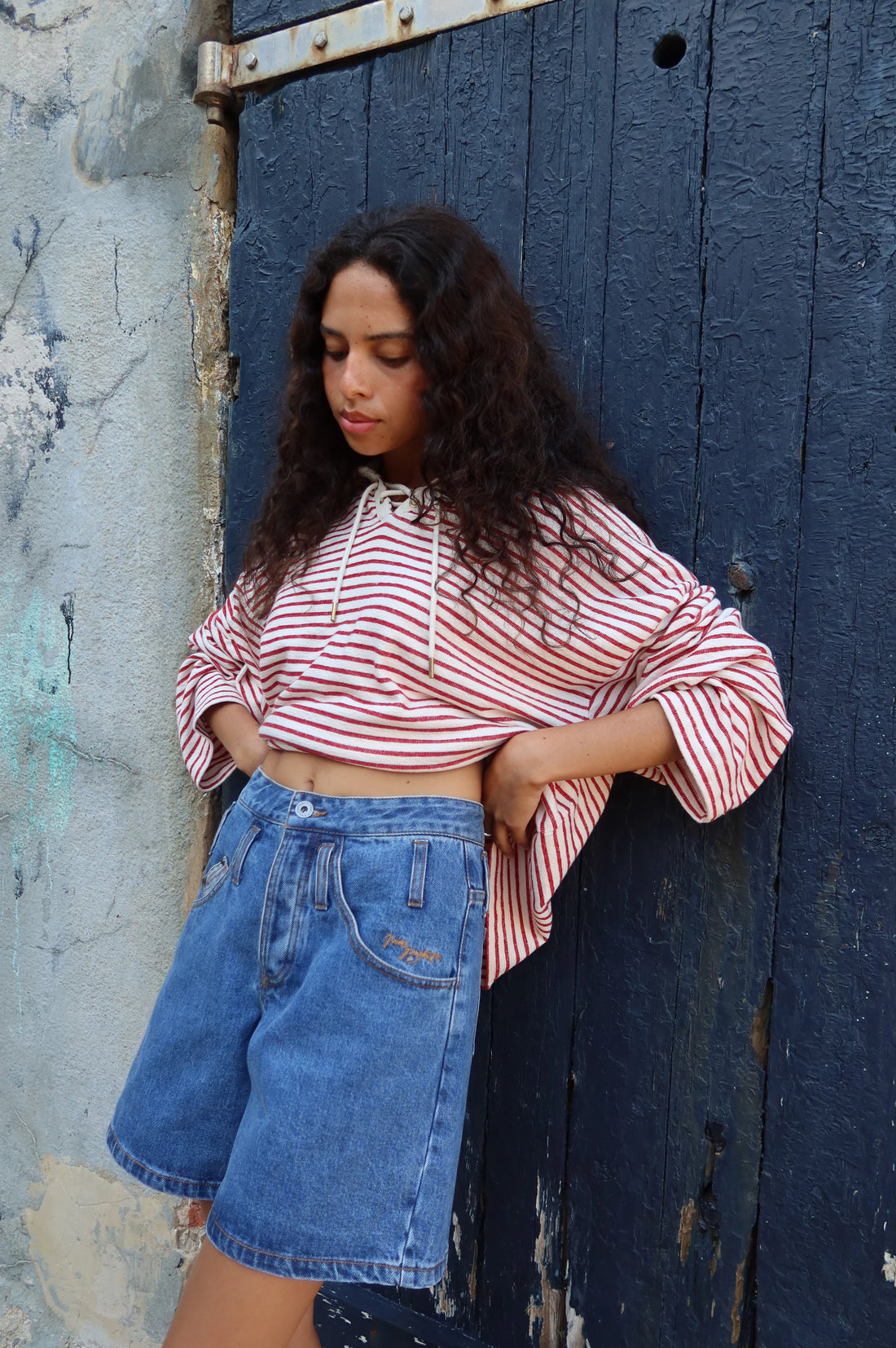 Faded Striped Polo