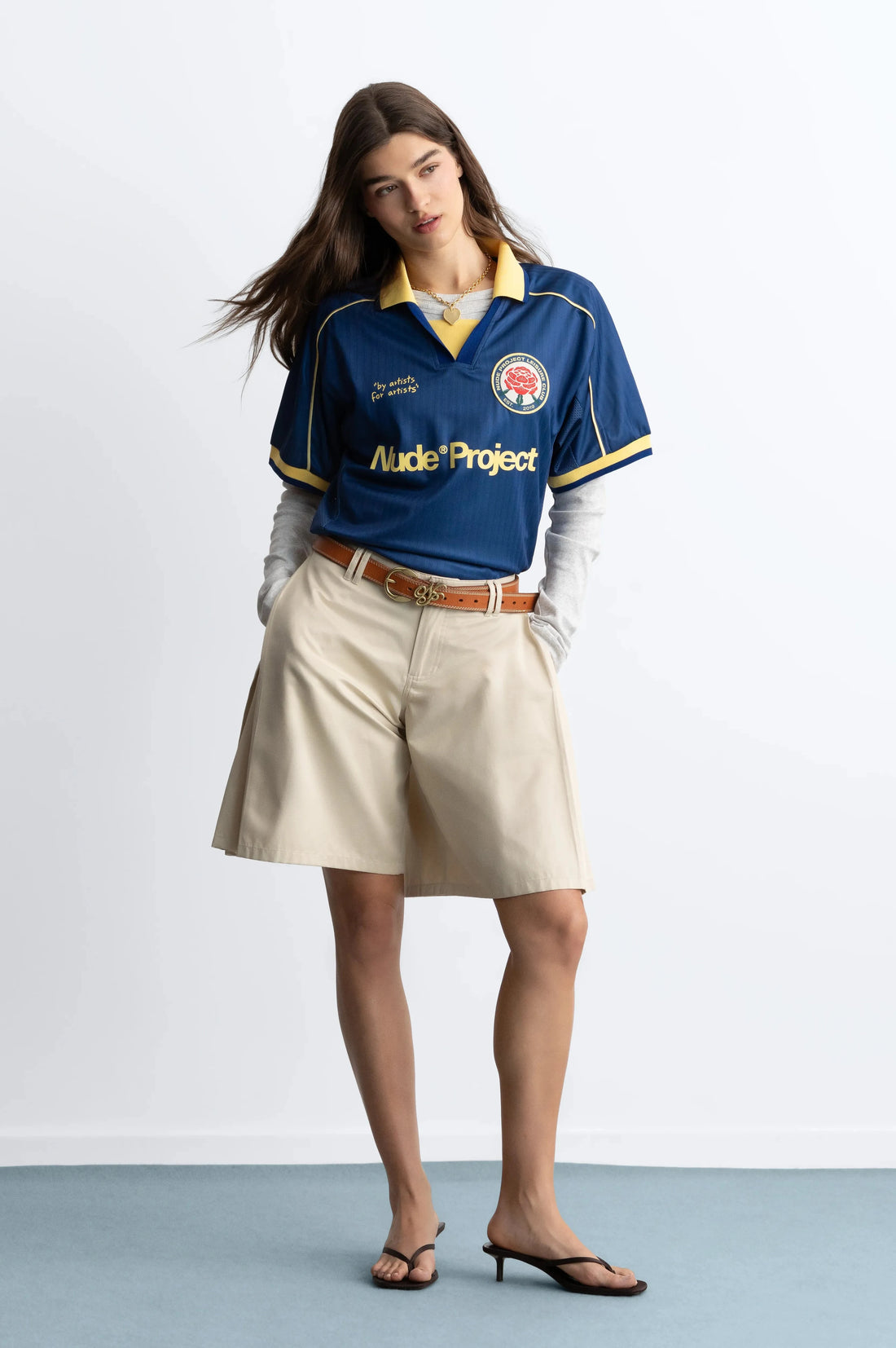 Basic Football Tee Navy