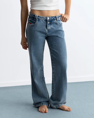 Basic Straight Jeans Blue