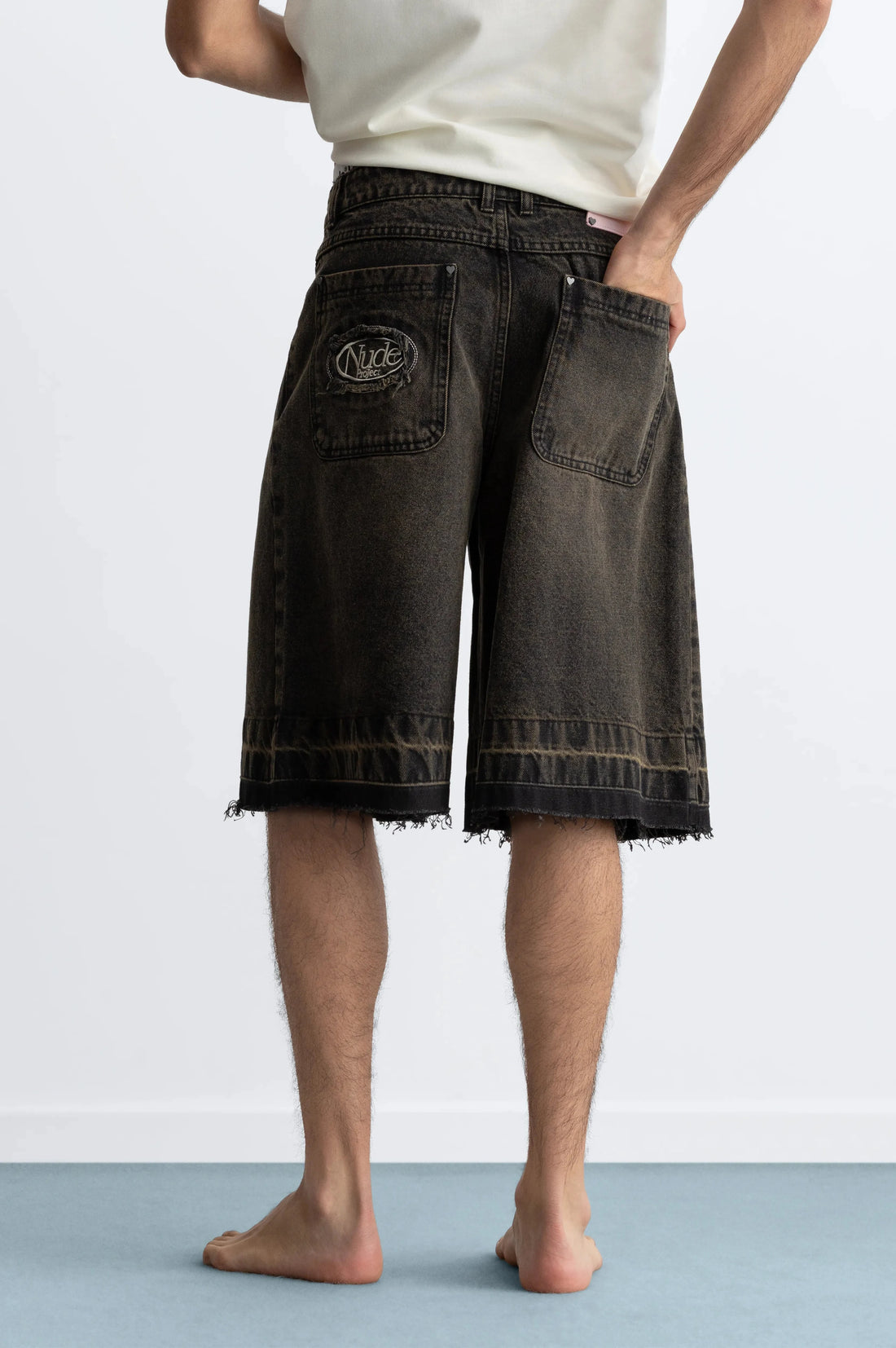 Old Baggy Denim Shorts Black