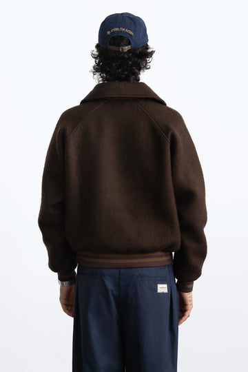 Teddy Quarter-Zip Brown
