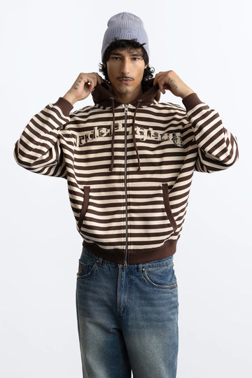 Clyde Zip-Up Hoodie Brown