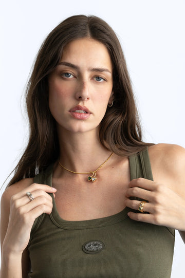 Cherry Necklace Gold
